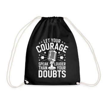 Poetry Slam Speak Loud Slam Poetry - Drawstring Bag - black - Front