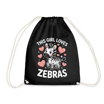 Zebra Saying Funny Zebra Gift - Drawstring Bag - black - Front
