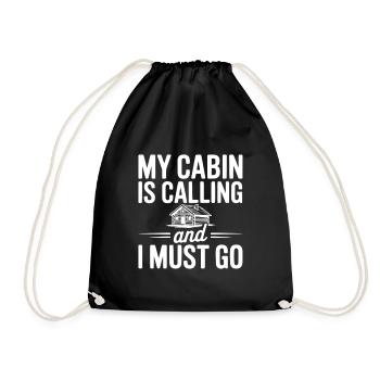 Ma cabane m’appelle et je dois partir - Sac de sport léger - noir - Devant