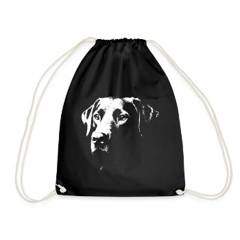 Stilvolles Labrador-Design - Turnbeutel - Schwarz - Vorne