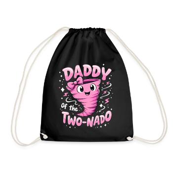 Daddy Two-Nado Pink Swirl - Drawstring Bag - black - Front