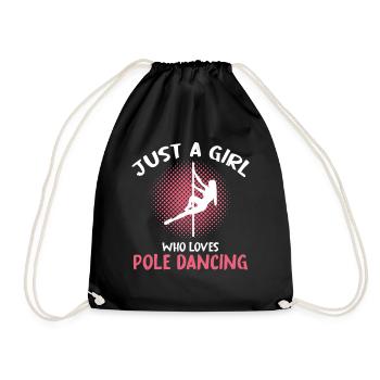 Pole Dancing Girl Typography - Turnbeutel - Schwarz - Vorne