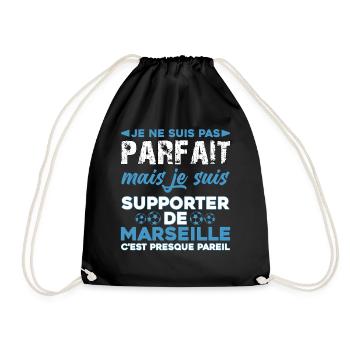 Supporter Marseille Football Club Foot Humour - Sac de sport léger - noir - Devant
