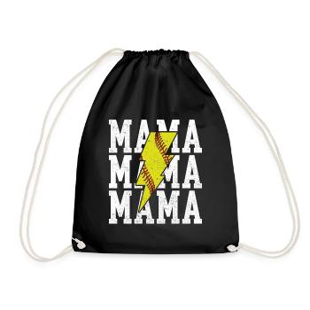 Mama Softball Vibes Game Day Spirit  - Sac de sport léger - noir - Devant
