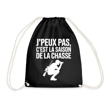 I can't, it's hunting season - Drawstring Bag - black - Front