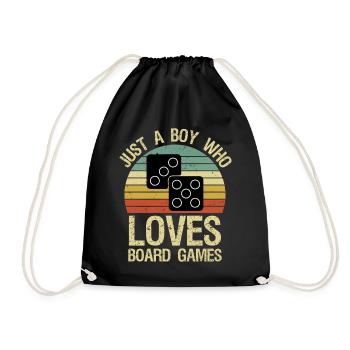 Rétro : juste un garçon qui aime les jeux de société - Sac de sport léger - noir - Devant