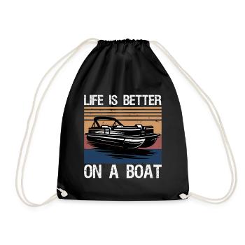 La vie de capitaine de bateau de bateau est meilleure sur un bateau - Sac de sport léger - noir - Devant
