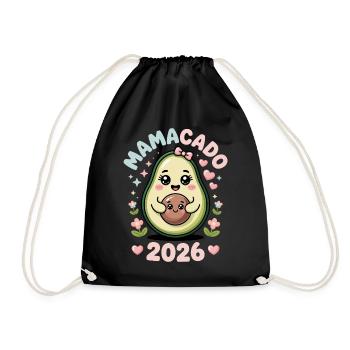 Mama 2026 Baby Schwanger  - Turnbeutel - Schwarz - Vorne