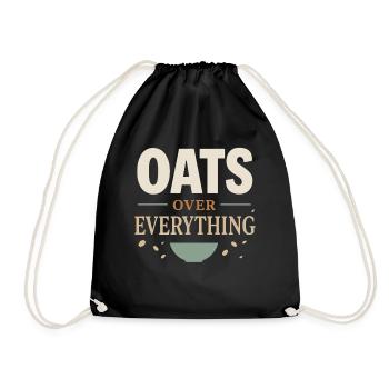 Porridge Breakfast Culture Overnight - Drawstring Bag - black - Front