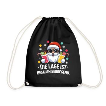The location is drunkenly funnier - Drawstring Bag - black - Front