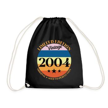 2004 Anniversaire Vintage Cadeau d'Anniversaire - Sac de sport léger - noir - Devant
