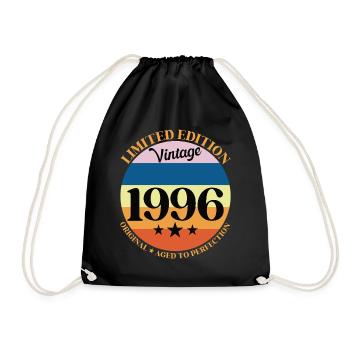 1996 Anniversaire Vintage Cadeau d'Anniversaire 96 - Sac de sport léger - noir - Devant