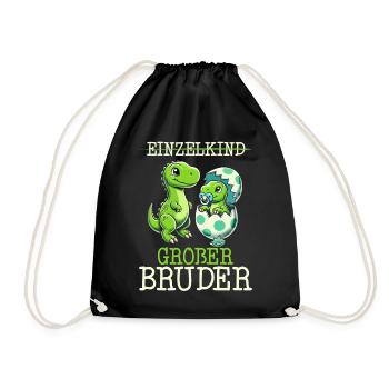 Motif de frère et de sœur dinosaure dinosaure Big Brother - Sac de sport léger - noir - Devant
