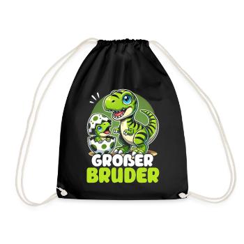 Motif de frère et de sœur dinosaure dinosaure Big Brother - Sac de sport léger - noir - Devant