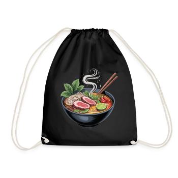 Ramen-Bowl mit Lamm und Limette - Turnbeutel - Schwarz - Vorne