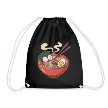 Ramen bowl, nouilles et œufs - Sac de sport léger - noir - Devant