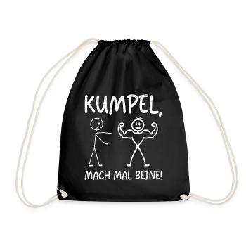 Fitness BUDDY MAKE LEGS FUNNY - Drawstring Bag - black - Front