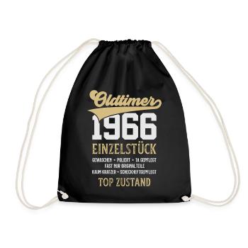 CLASSIC CAR 1966 UNIQUE PIECE 60TH BIRTHDAY - Drawstring Bag - black - Front