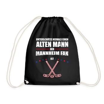 Vieil Homme - Fan de hockey sur glace de Mannheim | Rétro - Sac de sport léger - noir - Devant