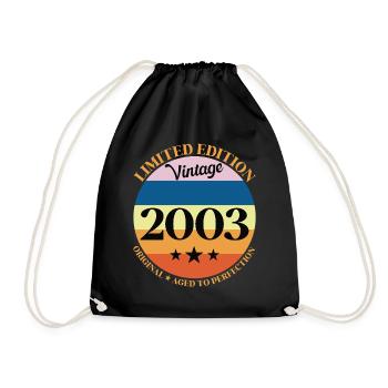 2003 Anniversaire Vintage Cadeau d'Anniversaire - Sac de sport léger - noir - Devant