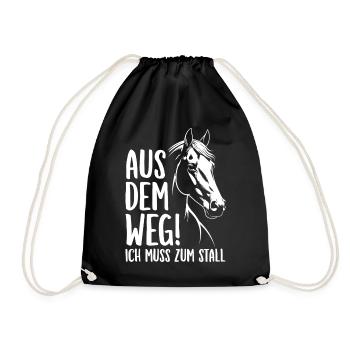 Rider Rider Écartez-vous, je dois aller à l’écurie - Sac de sport léger - noir - Devant