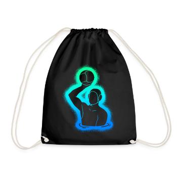 Water Polo Kids Men Boys Water Polo Players - Drawstring Bag - black - Front