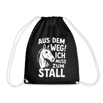 Écartez-vous, je dois aller à l’écurie - Sac de sport léger - noir - Devant