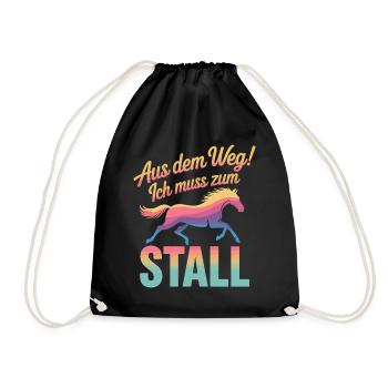 En me dégageant, je dois aller à l’écurie, Cavalier - Sac de sport léger - noir - Devant