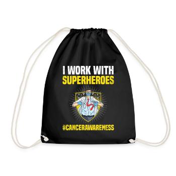  Oncology Radiation Tech Must Haves Radiation - Drawstring Bag - black - Front
