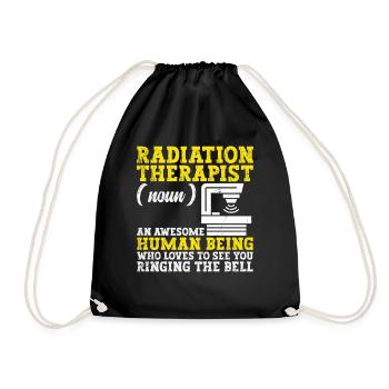 Strahlenschutz-Radiologie-Technik-Onkologie - Turnbeutel - Schwarz - Vorne