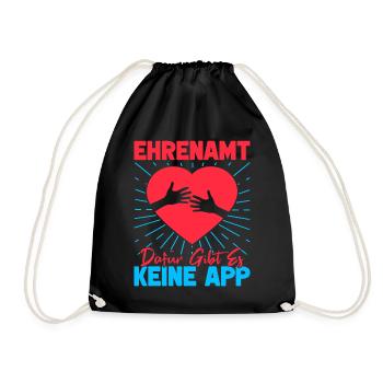 Volunteer recognition There is no app for volunteering - Drawstring Bag - black - Front