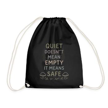 Neurodivergent introvert - Drawstring Bag - black - Front