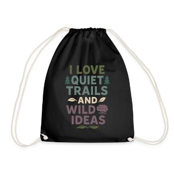Neurodivergent introvert - Drawstring Bag - black - Front