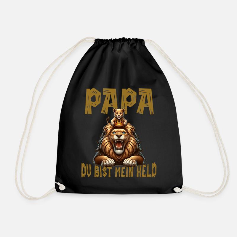 Dad, you're my hero - Drawstring Bag - black