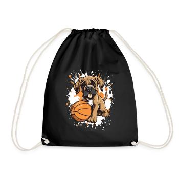 Puppy Dunk im Basketballbild - Turnbeutel - Schwarz - Vorne