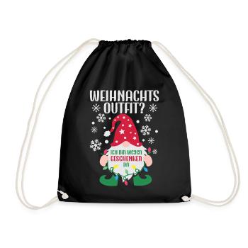 Christmas Outfit Cookie Baking Christmas Xmas - Drawstring Bag - black - Front
