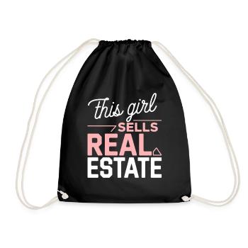 Cette fille vend de l’immobilier - Sac de sport léger - noir - Devant