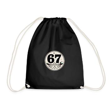 Motif drôle de Noël Vintage 67 - Sac de sport léger - noir - Devant