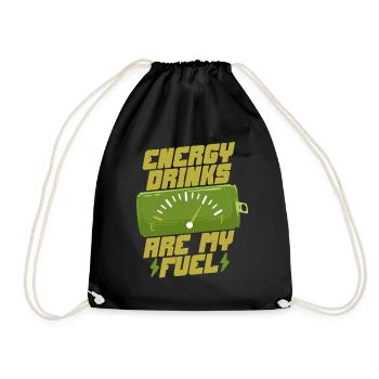 Energy Drinks Are My Fuel - Drawstring Bag - black - Front