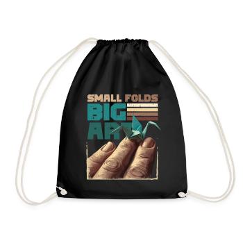 Origami Small Folds Big Art - Drawstring Bag - black - Front