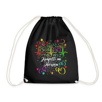 Confetti in the Heart - Carnival in the Blood - Cologne - Drawstring Bag - black - Front