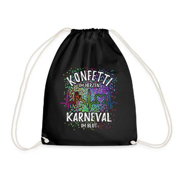 Confetti in the Heart - Carnival in the Blood - Cologne - Drawstring Bag - black - Front