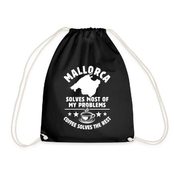 Majorque résout la plupart de mes problèmes - Café - Sac de sport léger - noir - Devant