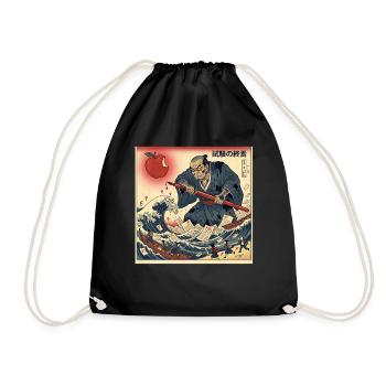 試験の終焉 Samurai Kampf Gegen Schulprüfungen - Turnbeutel - Schwarz - Vorne