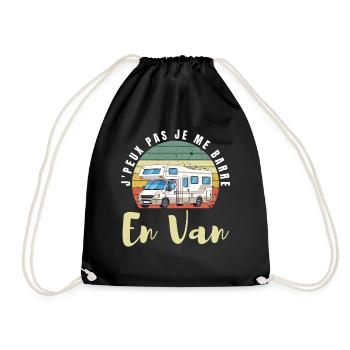 Ich kann nicht, ich fahre mit einem Van weg. - Turnbeutel - Schwarz - Vorne