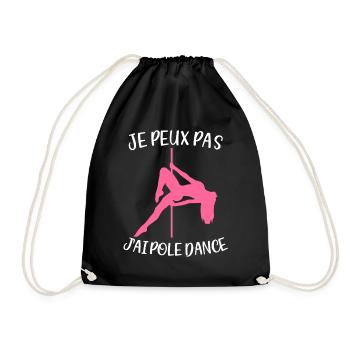 I can't I pole dance dancer dancer barre dancer - Drawstring Bag - black - Front