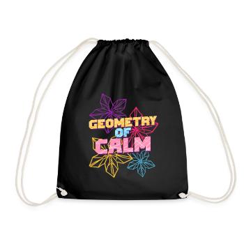 Origami Geometry Of Calm - Drawstring Bag - black - Front