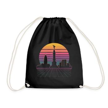 Sunset Skyline - Mexico City - Drawstring Bag - black - Front