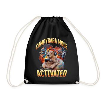 Joueur Drôle de Capybara - Sac de sport léger - noir - Devant