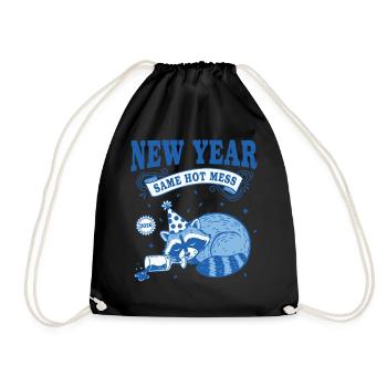 Nouvelle Année : même désordre 2026 Design de fête - Sac de sport léger - noir - Devant